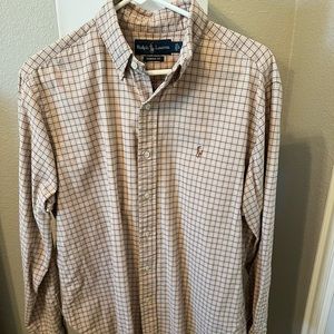 Ralph Lauren Men’s button-down collared long sleeve shirt